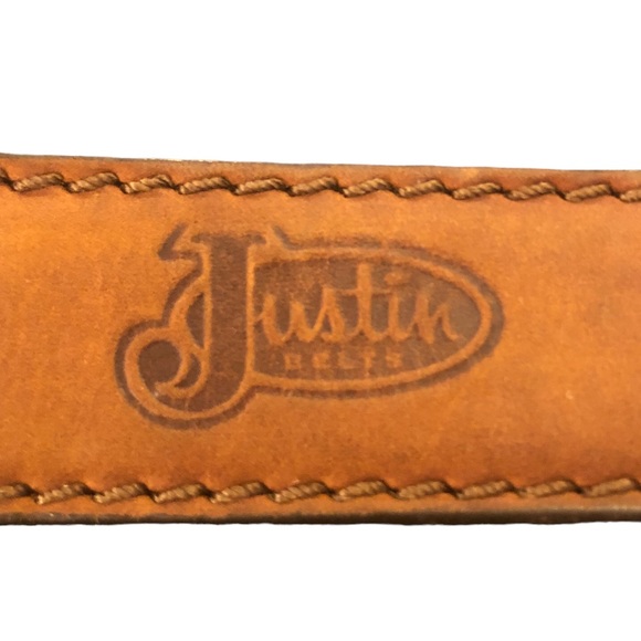 Justin’s Belt Light Colored Leather size 46 - Picture 6 of 9